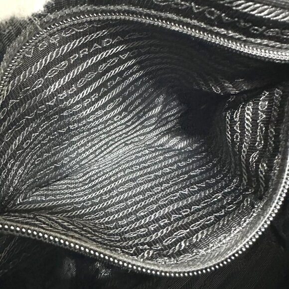 PRADA BT426T Shoulder Bag Shoulder Bag Shoulder Bag Nylon Black/SilverHardware